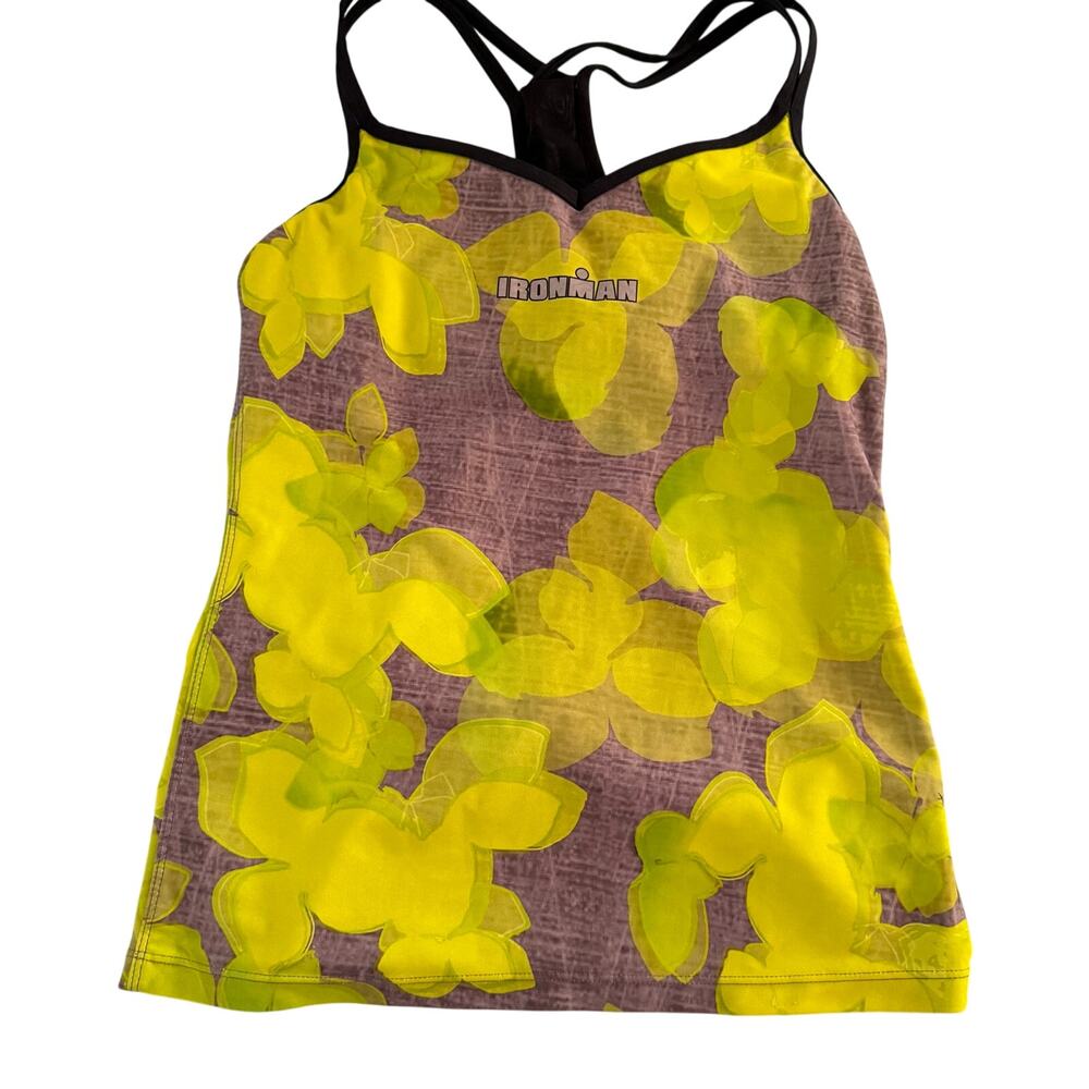 Zoot Ironman tank top believe size S chck measurements triathlon colorful yellow